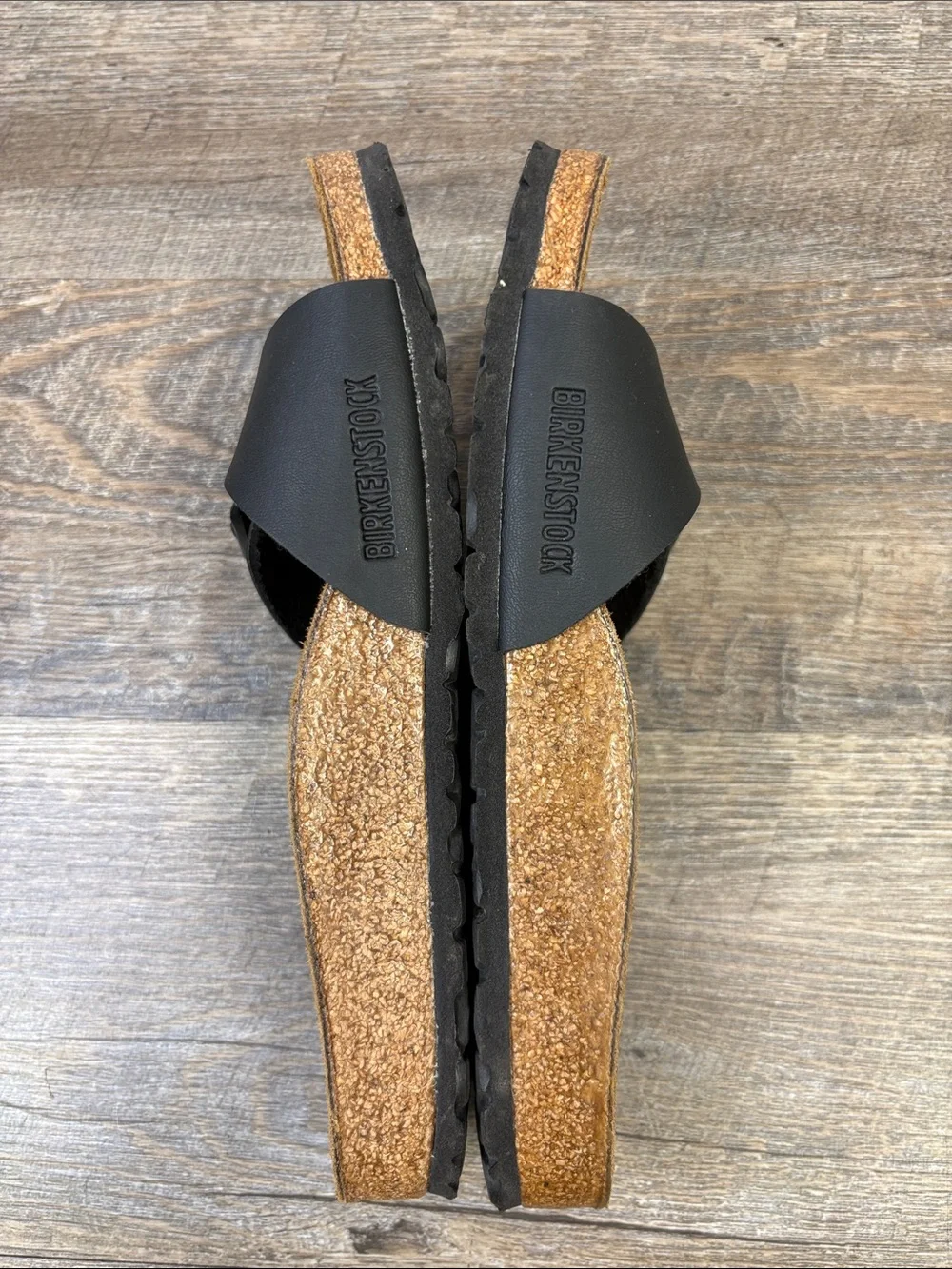 Birkenstock Madrid Black Birko-Flor One Strap Slide Sandals EU 38 US 7